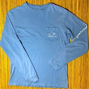 VINEYARD VINES Vintage Whale Long Sleeve Pocket Tee